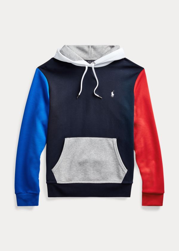 Men's Polo Ralph Lauren Color-Blocked Logo Hoodies | 986412PHV